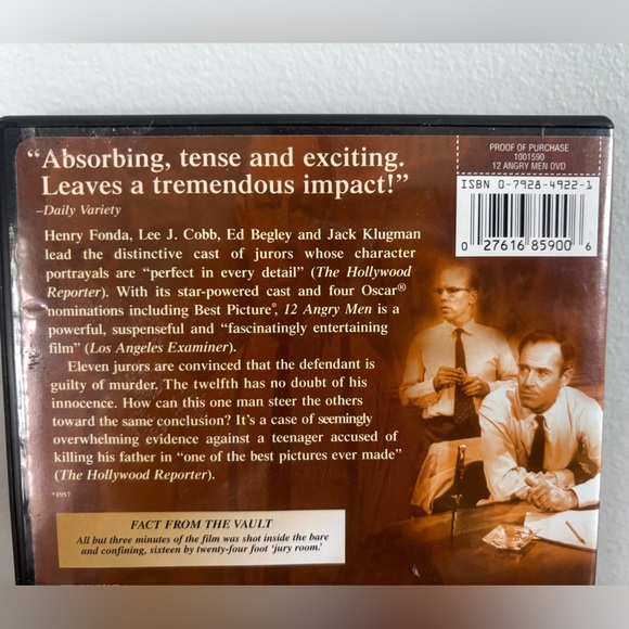 12 Angry Men DVD, 1957, Henry Fonda - Picture 3 of 9